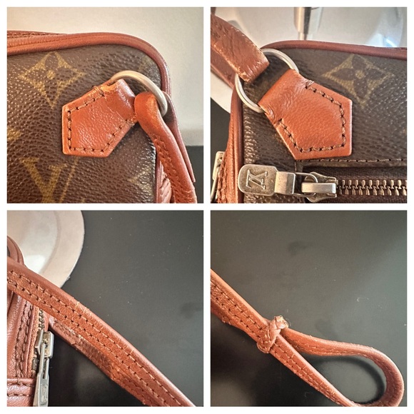 Authentic Louis Vuitton Vintage Monogram Leather Wristlet Pochette Sport Clutch. - Picture 5 of 16